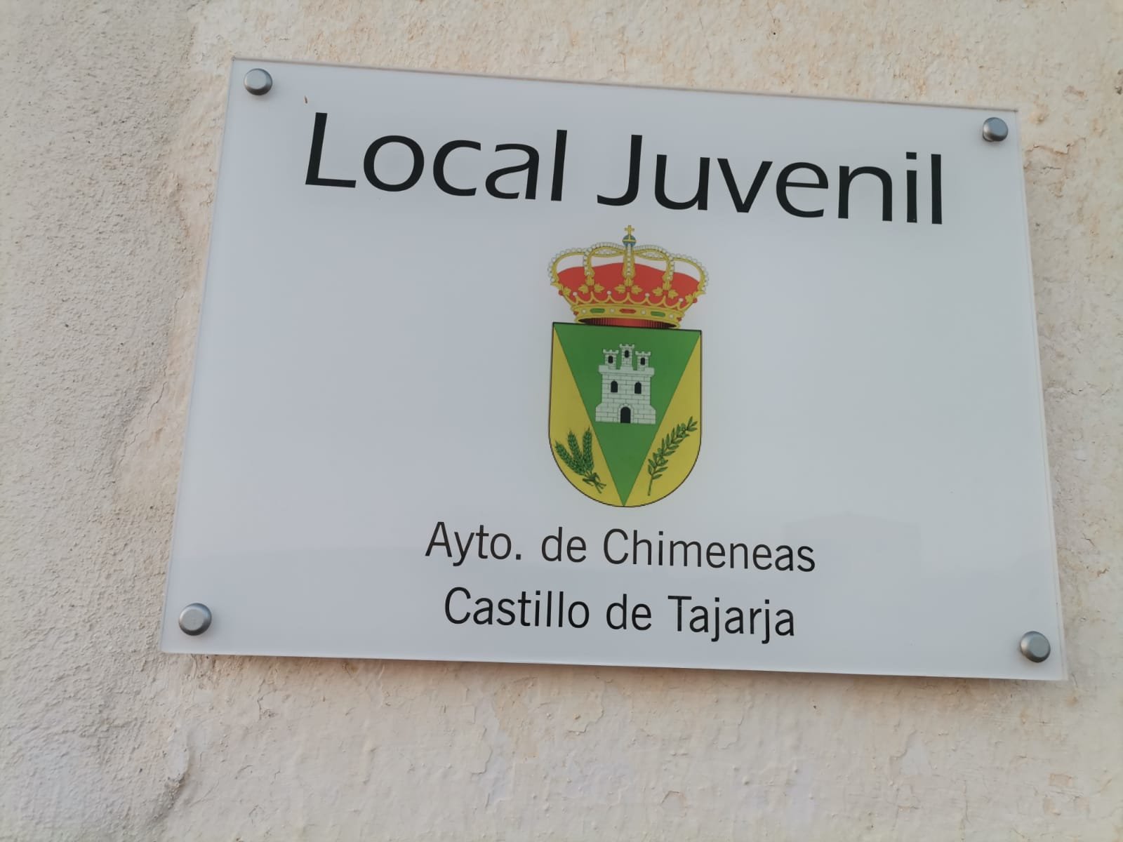 Placa Cuentacuentos en Castillo de Tajarja