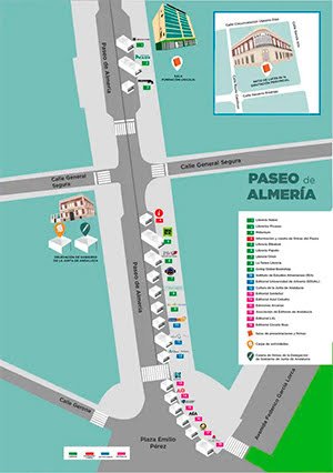 Casetas de la Feria del libro de Almeria