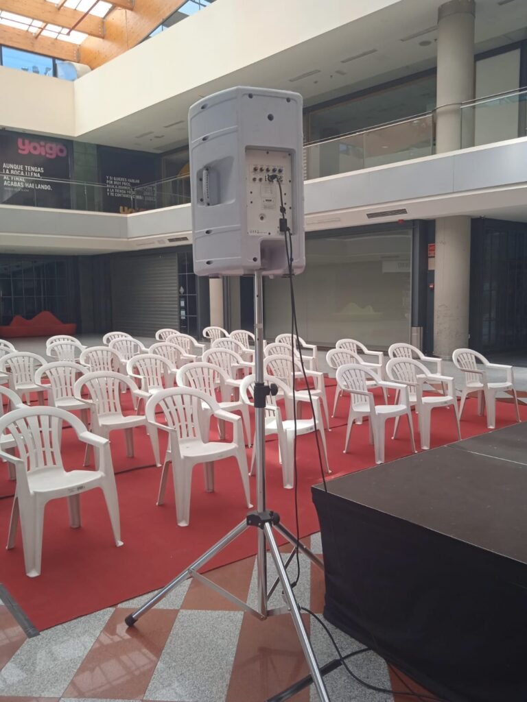 sillas preparación escenario