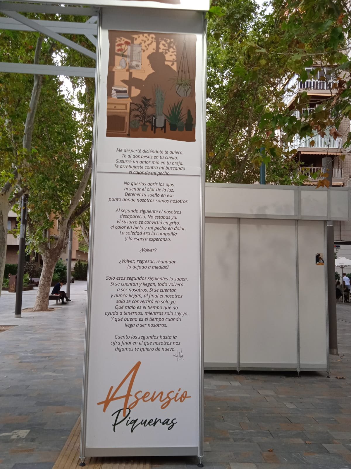 Leyenda en entrada de Feria del Libro de Murcia