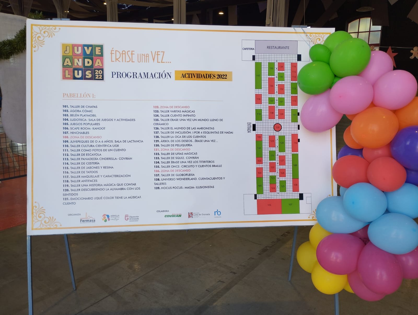 Mapa de Juveandalus con globos